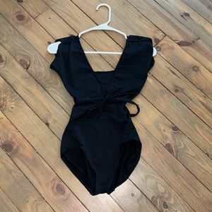 Black ballet leotard